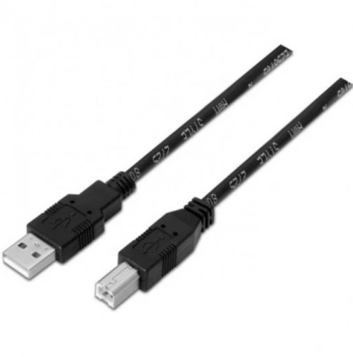 Cabo de impressora Aisens USB-A 2.0 a USB-B Macho/Macho 1m Negro